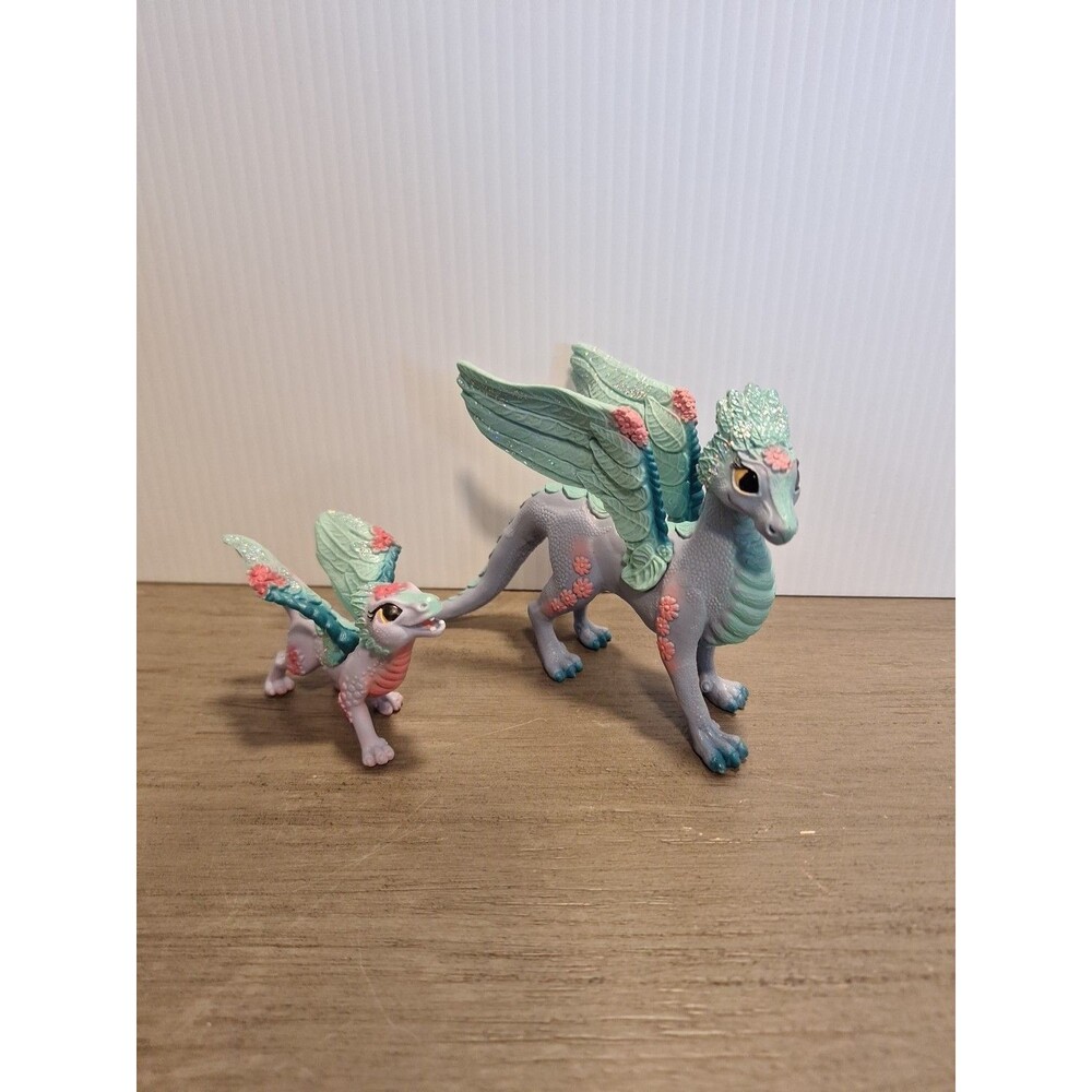 Schleich Bayala 2 PC Flower Dragon and Baby Toy Set for Girls Boys